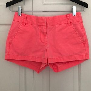 J. Crew Flamingo Pink Chino Shorts